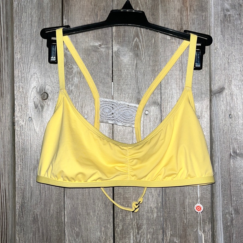 Swim Systems Lemonade Bralette Bikini Top,Size Medium, NWT